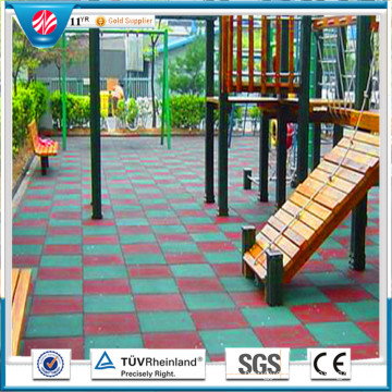 Recycle Kindergarten Rubber Mat Wearing-Resistant Rubber  Tile Colorful Rubber Paver